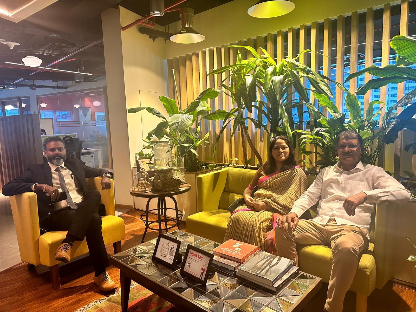 International financial investor office visit